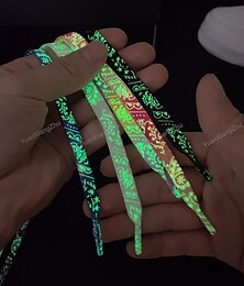 economico -lacci con motivo fosforescente per Air Force 1: lacci piatti luminosi per Halloween, Natale, feste e personalizzazione streetwear