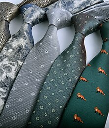 お買い得  -男性用 ネクタイ クラシック 調整可能 プリント プリント 結婚式 誕生日