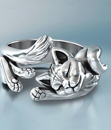 economico -1 pc Anello regolabile For Per donna Regalo Giornaliero Appuntamento Lega Retrò Con animale