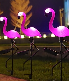 halpa -1/3 kpl ulkona aurinko flamingo nurmikon valo vedenpitävä puutarha vaaleanpunainen flamingo piha viidakon kävelytie maisemakoristelu