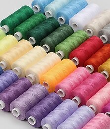 abordables -10 carretes kits de hilos de coser 400 yardas/carrete de hilo de poliéster acolchado 402 surtido de hilos para coser a máquina bordado a mano