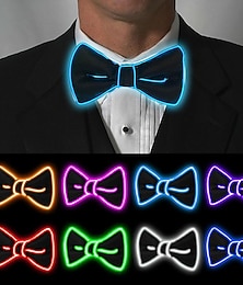 cheap -Glow in the Dark LED Bow Tie Luminous Flashing Necktie For Birthday Party Wedding Christmas Decoration Halloween Cosplay Costume