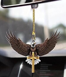 abordables -1 pc voiture acrylique brun volant aigle suspendu décoration pour rétroviseur accessoires intérieur pendentif