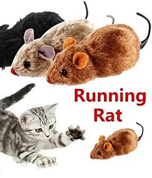 cheap -Interactive Cat Toy: 1pc Wind-Up Plush Mouse - Stimulate Your Cat's Natural Instincts!