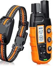 cheap -3300Ft Dog Training Collar with Remote for Small Medium Large Dogs Rechargeable Waterproof E Collar with Beep (1-8) Vibration(1-16) Safe Shock(1-99)