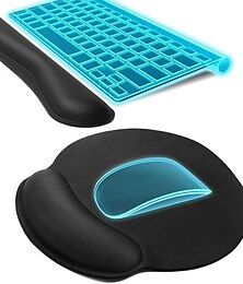 billige -1 sett svart minne svamp musematte gaming mekanisk tastatur antiskli håndleddsstøtte ergonomisk håndleddstøttepute