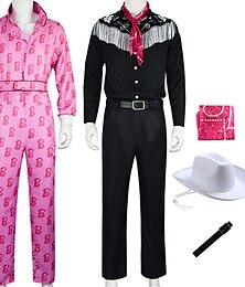 economico -Cowboy Bambola Costume cosplay Per uomo Da ragazzo Cosplay di film Informale Nero Rosa Halloween Carnevale Mascherata