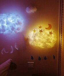 abordables -Nuage créatif veilleuse led lampe 3d nuage led nuage lumière pour chambre simulation nuage pour enfant chambre décor à la maison
