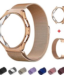 economico -Cinturino per orologio  per Samsung Galaxy Watch 6 5 4 40/44mm Watch 6 Classic 43/47mm Watch 5 Pro 45mm Watch 4 Classic 42/46mm Acciaio inossidabile Sostituzione Cinghia con caso Chiusura magnetica