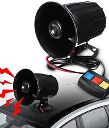 voordelige -12v auto motorfiets 3 geluiden sirene hoorn alarm luidspreker elektronische bel auto elektrische apparaten drietonige alarmhoorn