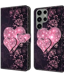 abordables -téléphone Coque Pour Samsung Galaxy S23 S22 S21 S20 Ultra Plus FE A54 A73 Portefeuille Avec porte-cartes Flip magnétique Béquille Graphic Papillon Fleur TPU faux cuir