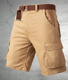 ieftine -Bărbați Pantaloni Scurți Cargo Pantaloni Scurți Σορτς πεζοπορίας Multi Buzunare Simplu Purtabil Scurt În aer liber Zilnic 100% Bumbac Designer Casual Verde Militar Negru