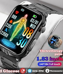 olcso -Pulse Physiotherapy ECG Blood Glucose Smart Health Watch Fitness Running Watch Bluetooth Temperature Monitoring Pedometer Compatible with Android iOS Women Men IP68 Waterproof