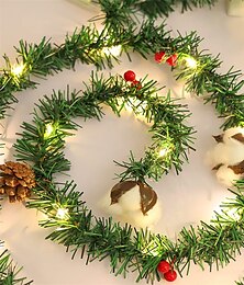 economico -Ghirlanda Di Natale Con Luci Decorazioni Natalizie Da Esterno Luci Di Natale A Batteria