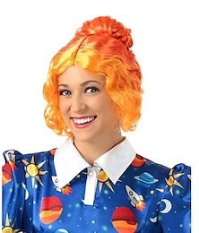 baratos -Ônibus escolar mágico ms frizzle peruca cosplay festa perucas perucas de halloween