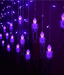 お買い得  -3M ストリングライト 96 LED 2835 SMD 1個 温白色 パープル マルチカラー クリエイティブストリングライト ホリデーライト ハロウィーン クリエイティブ パーティー 85-265 V