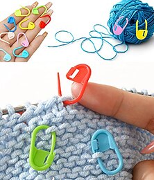 abordables -100 pièces outils de tricot en plastique coloré mini clips en résine broches marqueurs de point de verrouillage crochet aiguille à coudre crochets pour pull