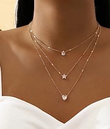 cheap -Necklace Zircon Chrome Women's Fashion Sweet Classic Cool Wedding Geometric Necklace For Wedding Party