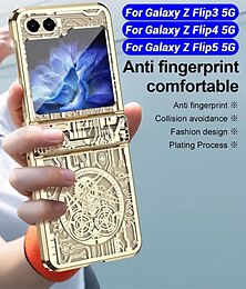 זול -טלפון מגן עבור סמסונג גלקסי Z Flip 6 Z Flip 5 Z Flip 4 Z Flip 3 כיסוי אחורי תבנית נגד שריטות עמיד בזעזועים אריח TPU PC