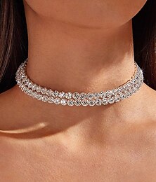 billige -1 stk choker kjede for kvinners bryllupsfest kveld legering klassisk edel