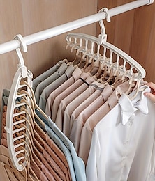 cheap -1pc Multi Hole Clothes Hanger, Multifunctional Folding Clothes Drying Rack, Space Saving Magic Hanger, Home Wardrobe Student Dormitory Drying Rack for Trousers Shirt Skirt