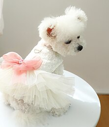 Недорогие -Собаки Коты Платья Свадебное платье Мода Симпатичные Стиль Зима Водонепроницаемость Дышащий Мягкий Влажная чистка Удобный Свадебные прием На каждый день Одежда для собак for
