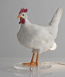 お買い得  -面白いデスクトップ装飾鶏ランプ、剥製鶏卵ランプ、リアルな樹脂 3D LED 鶏卵ラムランプ、ノベルティクリエイティブ鶏彫刻テーブルランプ