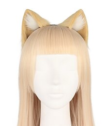 economico -fascia per orecchie da bestia cosplay simulazione carina orecchio di gatto trasmissione in diretta accessori per capelli styling orecchie di gatto (pane a forma di orecchio di gatto al vapore) fascia