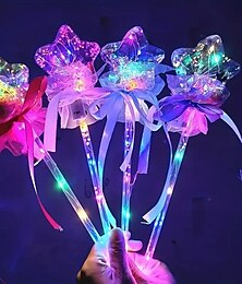 abordables -4pcs illuminent la nuit avec une baguette magique étoile - cadeau parfait pour les enfants!