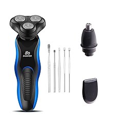 abordables -Afeitadora, kit de aseo, Afeitadora eléctrica lavable, recortadora de barba, Afeitadora eléctrica para hombres, accesorios para máquinas de afeitar recargables con limpiador de oídos