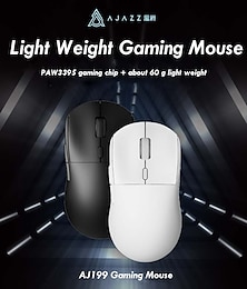 economico -ajazz aj199 mouse senza fili 2.4ghz mouse ottici con ricevitore usb gamer 26000dpi 6 pulsanti mouse per computer pc laptop desktop
