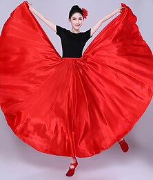 cheap -Belly Dance Latin Dance Ballroom Dance Skirts Pure Color Women's Performance Party High POLY