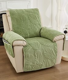 abordables -Fundas para sillón reclinable, funda de sofá verde salvia, funda de sofá con diseño de hojas de jacquard, protector de muebles con correas elásticas para mascotas, niños, perros y gatos