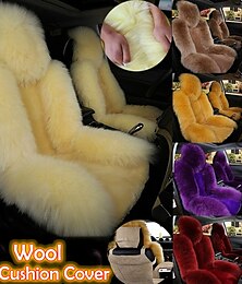 olcso -1PC New Sheepskin Fur Car Seat Cover Universal Wool Car Cushion Case Cover Front Car Seat Cover Car Accessories Car Seats Car-styling Car Interior Christmas Gift
