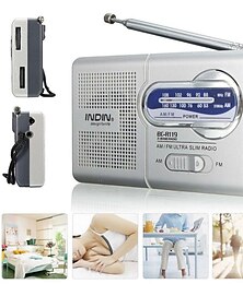 cheap -Old Fashion Radio Multi-function Mini Pocket BC-R119 Radio Speaker Receiver Telescopic Antenna radio receiver support AM/FM