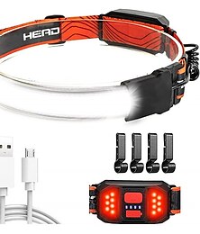 economico -1 lampada frontale a led ricaricabile USB da 1000 lumen con fanale posteriore rosso per attività all'aperto - leggera impermeabile e ideale per la corsa e l'escursionismo in campeggio