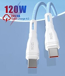 olcso -120 W-os usb típusú c - usb c kábel usb-c pd gyorstöltő töltő drótkábel macbookhoz samsung xiaomi huawei type-c usb c kábel