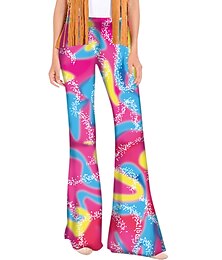 olcso -Retro Vintage Boho 1970-es évek Nadrágok Harangszárú Nadrág Harangszárú Nadrág Széles Szárú Nadrágok Hippie Női Maszkabál Party  Esti Leánybúcsú Büszkeség Felvonulás Felnőtt Nadrág