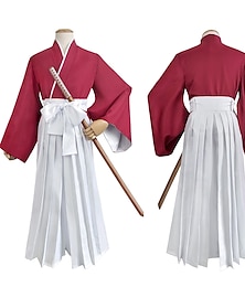 ieftine -Inspirat de RurouniKenshin Himura Kenshin Anime Costume Cosplay Japoneză Carnaval Costume Cosplay Costum Pentru Bărbați