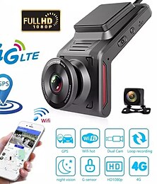 voordelige -k18 4g wifi auto dash cam dvr met 2.0 lcd-scherm gps camera recorder 1080p dual lens voor en achter wdr met gps dash cam