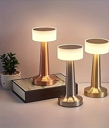 levne -přenosná dobíjecí LED stolní lampa s dotykovým senzorem stmívání ideální pro ložnici, kancelář v obývacím pokoji, školní kolejní bar, párty večeři a výzdobu restaurace