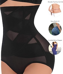 cheap -Women's Black color Mesh High Waisted Hip Lift Up Going out Classic Skinny S