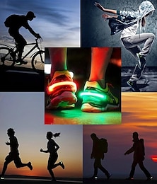 preiswerte -Outdoor leuchtende LED-Warnleuchte mit Clip, blinkendes Schuh-Clip-Licht für Nachtlauf, Reiten, Radfahren, Joggen, Sicherheitslichtlampe