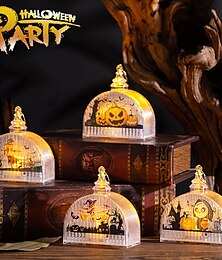 economico -Lanterne Di Zucca Di Halloween Lanterne Portatili Per Bambini Ornamenti Decorativi Di Halloween Puntelli Luminosi Appendini Per Feste