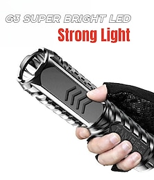 economico -torcia ricaricabile multifunzionale led luminoso 500 m mini torcia portatile resistente all'abbagliamento a lungo raggio