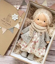 cheap -Cotton Body Waldorf Doll Doll Artist Handmade Mini Dress-Up Doll Diy Halloween Gift Box Packaging Blessing(excluding small animal accessories)