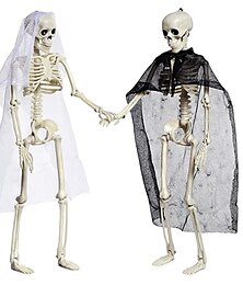 levne -halloween skeletons, celotělové pohyblivé klouby skelety pro halloweenskou výzdobu nevěsta ženich halloween party favorizuje strašidelný dům doplňky vnitřní venkovní dekorace strašidelné scény