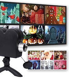 economico -proiettore per finestre di halloween proiettore di halloween con un treppiede 12 film integrati mini proiettori di halloween all'aperto per decorazioni perfette per natale e halloween all'aperto