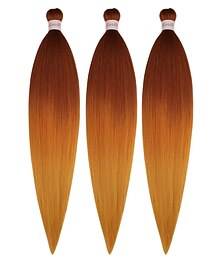 abordables -gingembre doré ombre tressage cheveux pré étiré kanekalon tressage boîte de cheveux tresses extensions de cheveux humains 26 pouces