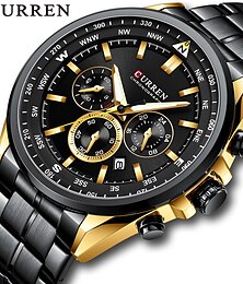 economico -Orologio da polso CURREN impermeabile cronografo data orologio da uomo militare di marca top orologio di lusso in acciaio inossidabile regalo 8399
